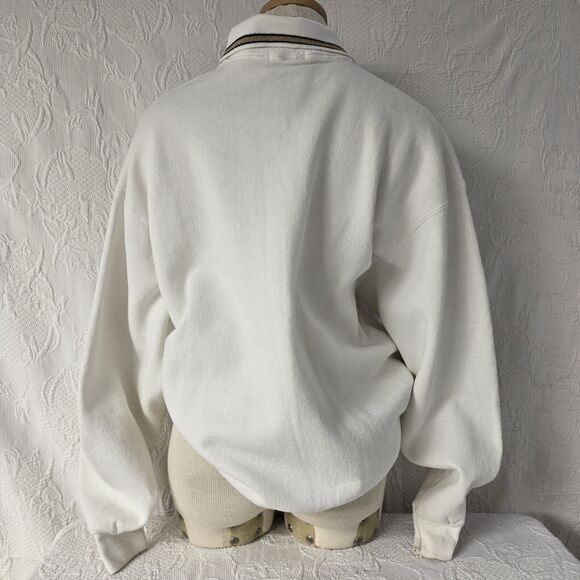 Makena Resort Maui Embroidered Collared Sweater Whale Drop Shoulder Resortware - Picture 2 of 6